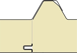 Szendvicspanel tetőre 4 bordával - 2